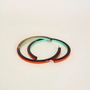 Jewelry - Big hoop earrings in hoof with beige and khaki lacquer - L INDOCHINEUR X RIVÊT