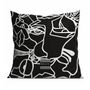 Fabric cushions - Black Koseka Decorative Pillow 45 x 45 - Design by BRASS - ARTDECORIS