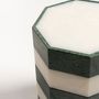 Coffee tables - Marble & Natural Stone Side Table — Gisou Bicolour - STUDIO GAÏA
