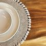 Sets de table - CAURI - Set de table blanc en rotin et coquillage - HYDILE