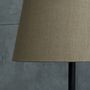 Lampadaires - Lampadaire Vereteno — Base sculpturale en érable carbonisé avec abat-j - PLETOSTUDIO