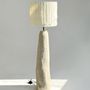 Floor lamps - Gley Floor Lamp — Sculpture Base & Linen Shade - PLETOSTUDIO