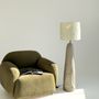 Floor lamps - Gley Floor Lamp — Sculpture Base & Linen Shade - PLETOSTUDIO