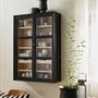 Wall ensembles - VIVA wall cabinet, 2 doors - black - NORDAL