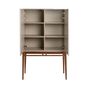 Sideboards - Gray display cabinet with walnut legs - ANGEL CERDÁ