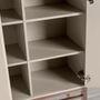 Sideboards - Gray display cabinet with walnut legs - ANGEL CERDÁ