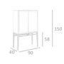 Sideboards - Gray display cabinet with walnut legs - ANGEL CERDÁ