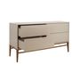 Sideboards - Gray sideboard with walnut legs - ANGEL CERDÁ