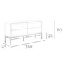 Sideboards - Gray sideboard with walnut legs - ANGEL CERDÁ