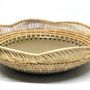 Plateaux - Plateau en céramique et rotin - SATCHA