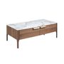 Coffee tables - Fiberglass coffee table with marble effect - ANGEL CERDÁ