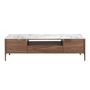Sideboards - Fiberglass TV cabinet with marble and walnut effect - ANGEL CERDÁ