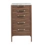 Chests of drawers - Walnut chiffonier and marble imitation glass - ANGEL CERDÁ