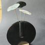 Vases - Round vase set, in black color 13 cm - CARNEOL GLASS