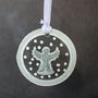 Other Christmas decorations - White hand-painted standing angel - CARNEOL GLASS