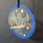 Other Christmas decorations - Blue hand-painted standing angel glass ornament - CARNEOL GLASS