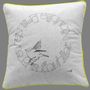 Coussins textile - Housse de coussin coton-lin, illustration minimaliste - COSETTE ET LES LYS
