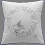 Coussins textile - Housse de coussin coton-lin, illustration minimaliste - COSETTE ET LES LYS