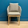 Lawn armchairs - Teak chair with gray straps - CHT22 - BALINAISA