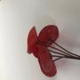 Floral decoration - Small Glass Flower For Outside In Red-Black On Flexible Stem - CARNEOL GLASS