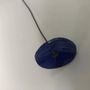 Floral decoration - Small Glass Flower For Outside In D.Blue On Flexible Stem - CARNEOL GLASS