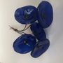 Floral decoration - Small Glass Flower For Outside In D.Blue On Flexible Stem - CARNEOL GLASS