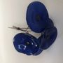 Floral decoration - Small Glass Flower For Outside In D.Blue On Flexible Stem - CARNEOL GLASS