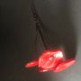 Floral decoration - Small Red Glass Flower For Outside On Flexible Stem - CARNEOL GLASS