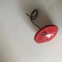 Floral decoration - Small Red Glass Flower For Outside On Flexible Stem - CARNEOL GLASS