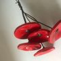 Floral decoration - Small Red Glass Flower For Outside On Flexible Stem - CARNEOL GLASS