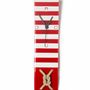 Clocks - Nautic red-white wall clock 10x41 cm - CARNEOL GLASS