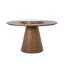 Dining Tables - Round walnut rotating dining table - ANGEL CERDÁ