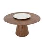 Dining Tables - Round walnut rotating dining table - ANGEL CERDÁ