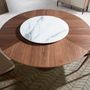 Dining Tables - Round walnut rotating dining table - ANGEL CERDÁ