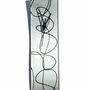 Clocks - Geo silver-black wall clock 10x41 cm - CARNEOL GLASS