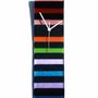 Horloges - Horloge murale arc-en-ciel noir-arc-en-ciel 10x41 cm - CARNEOL GLASS