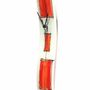 Clocks - Cubie white-red wall clock 10x41 cm - CARNEOL GLASS