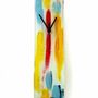Clocks - Amasonas yellow-blue wall clock 10x41 cm - CARNEOL GLASS