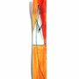 Clocks - Geometry orange-white wall clock 10x70 cm - CARNEOL GLASS