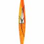 Clocks - Geometry orange-white wall clock 10x74 cm - CARNEOL GLASS