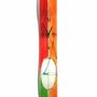 Clocks - Geometry red-green wall clock 10x70 cm - CARNEOL GLASS