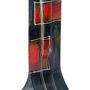 Vases - Elegant black-red vase with burnt in paint 14x36 cm - CARNEOL GLASS