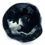 Floral decoration - Medium size funnel shaped glass flower for outdoor use in black colour with 1 meter stainless steel stem - CARNEOL GLASS