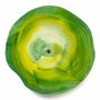 Floral decoration - Yellow-Green large (18 cm) swirling glass flower - CARNEOL GLASS