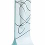 Vases - Vase blanc 14x36 cm avec lignes noires - CARNEOL GLASS