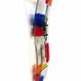 Clocks - Czesko red-blue wall clock 10x41 cm - CARNEOL GLASS