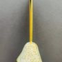 Other Christmas decorations - Large white-gold glass bell on elegant ribbon hanger - CARNEOL GLASS