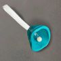 Other Christmas decorations - Large size glass bell on elegant ribbon hanger in turqouise colour - CARNEOL GLASS