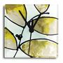 Clocks - Leaf gold-yellow wall clock 13x13 cm - CARNEOL GLASS