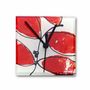 Horloges - Horloge murale en forme de feuille rouge-orange 13x13 cm - CARNEOL GLASS